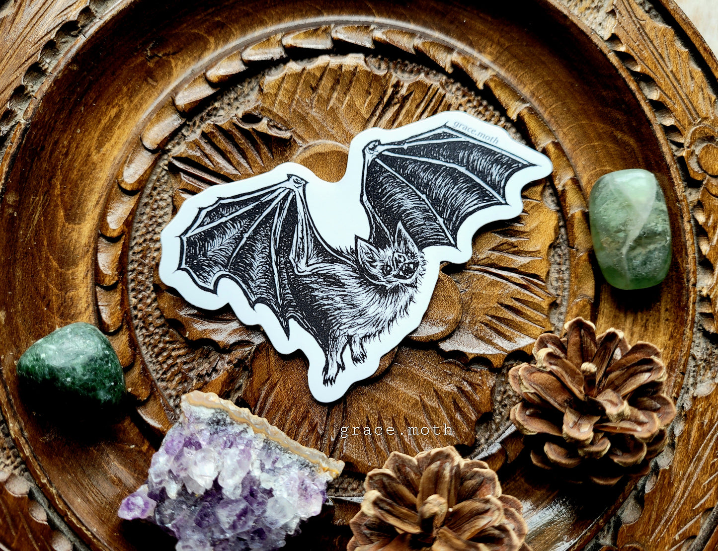 Bat - Vinyl Sticker 10cm by 6cm