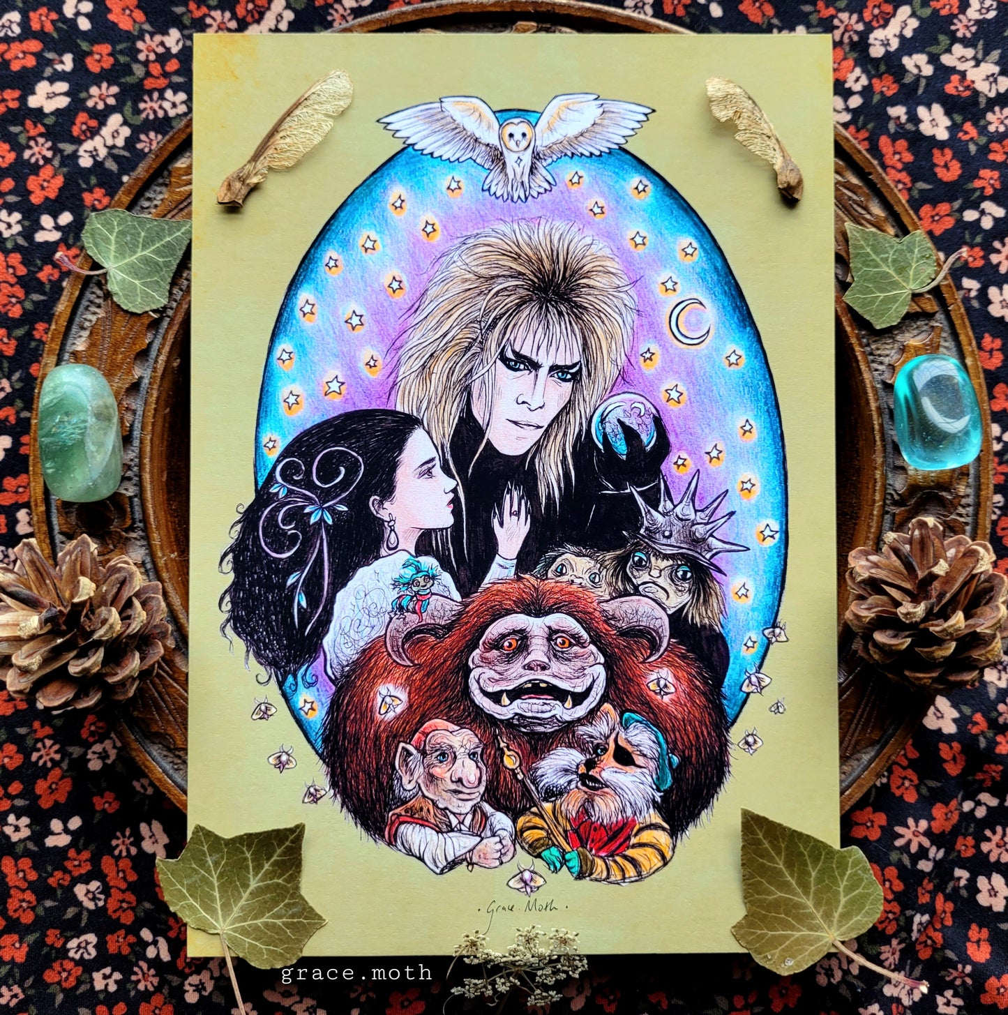 Labyrinth Goblin King - Full Colour - A5 or A4 art print by Grace Moth (Copy)