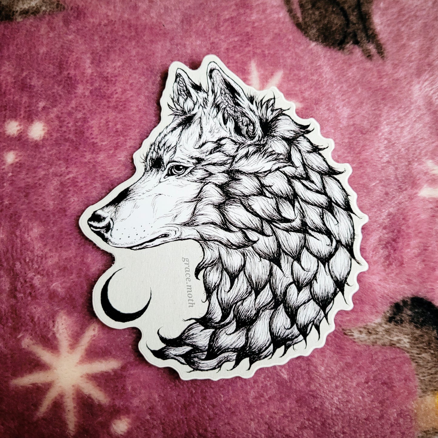 Wolf Moon - Vinyl Sticker 10cm