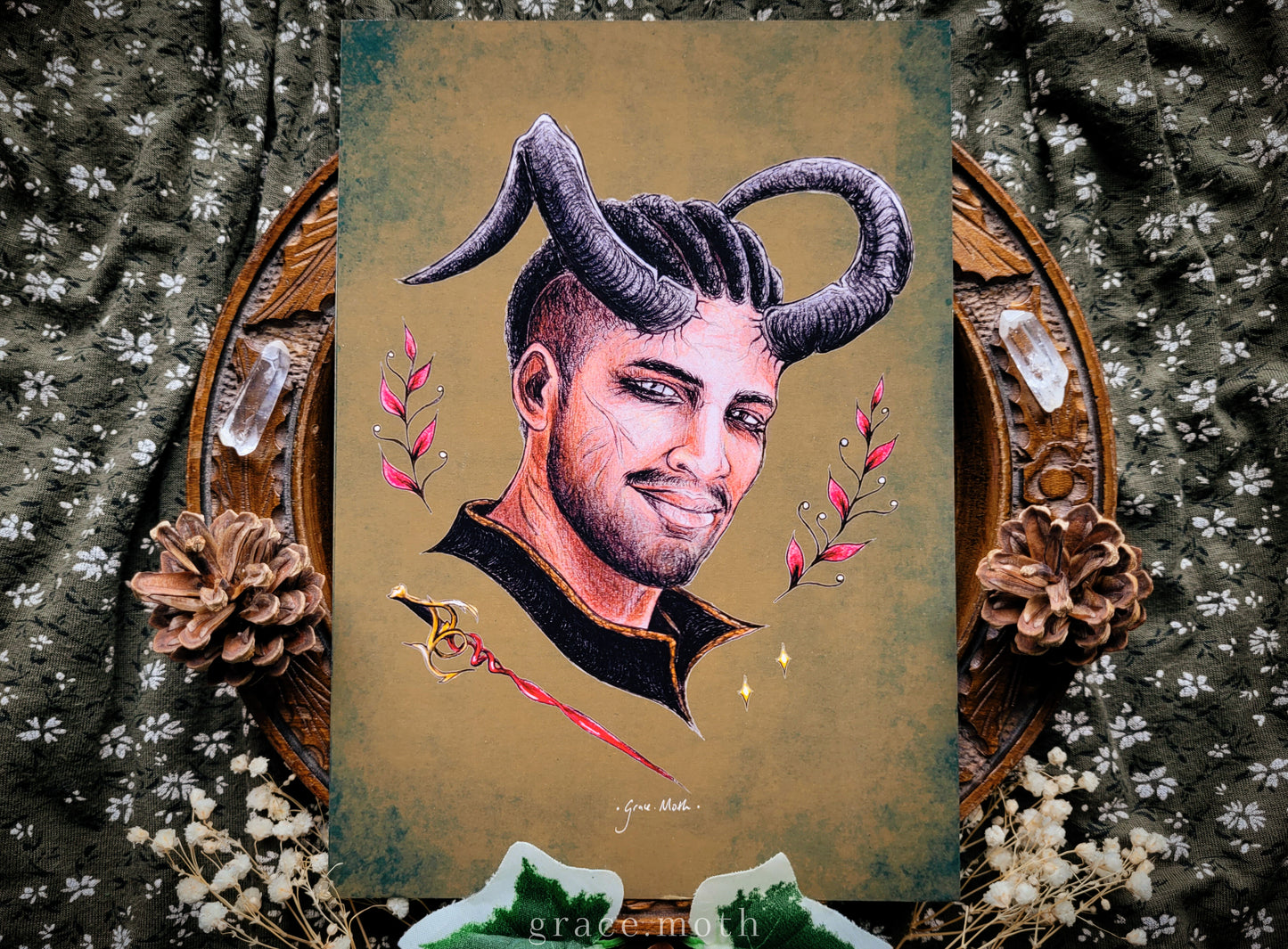 Wyll - A5 art print by Grace Moth - BG3, Baldurs Gate 3, Companion, Devil - 5.8 x 8.3