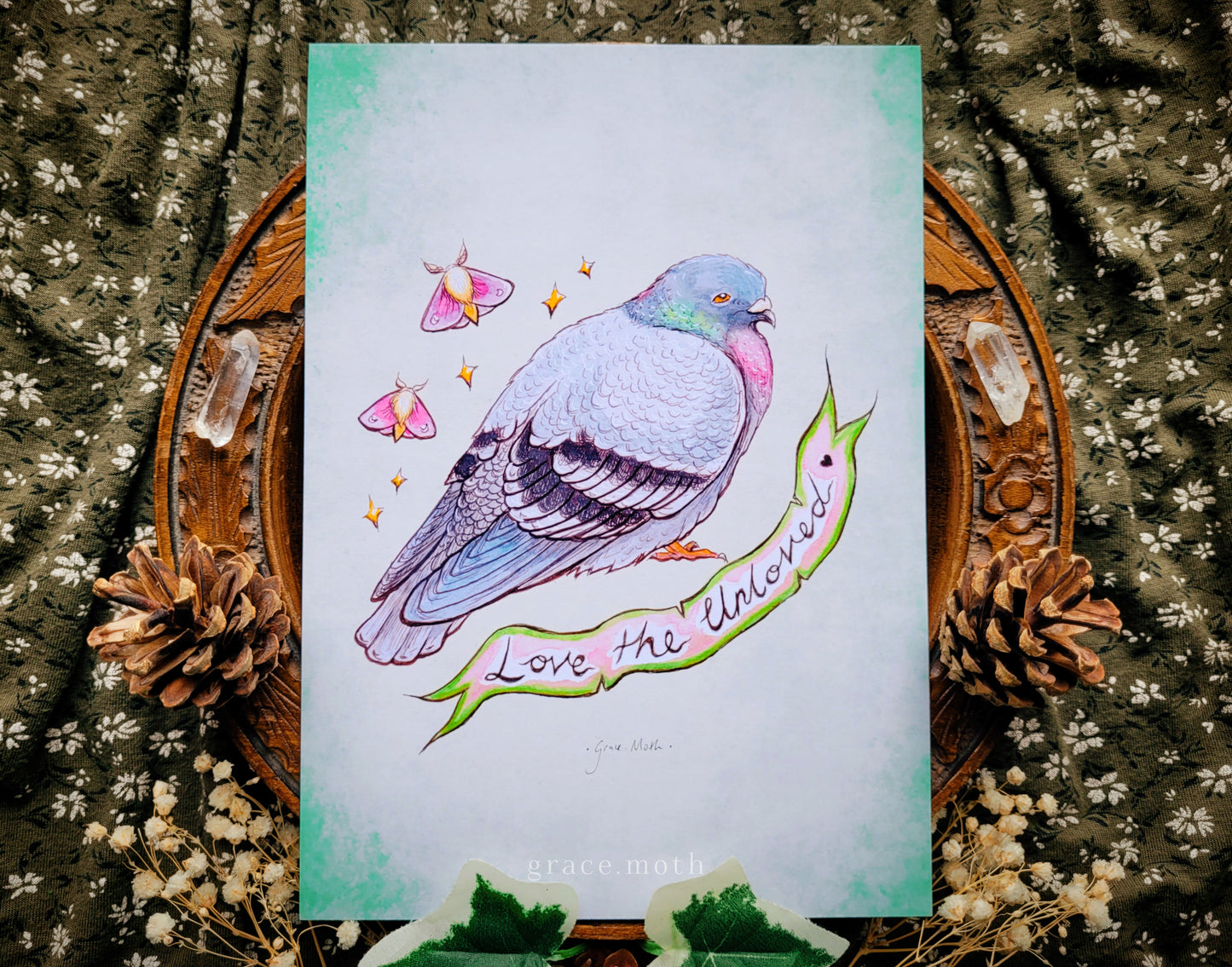 (Copy) Halsin - A5 art print by Grace Moth - BG3, Baldurs Gate 3, Bear, Companion, Druid - 5.8 x 8.3