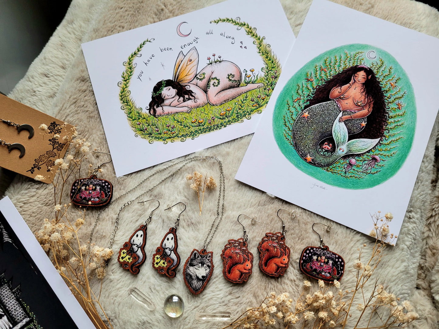 Meadow Fairy 2 - A5 or A4 body positive affirmation art print by Grace Moth