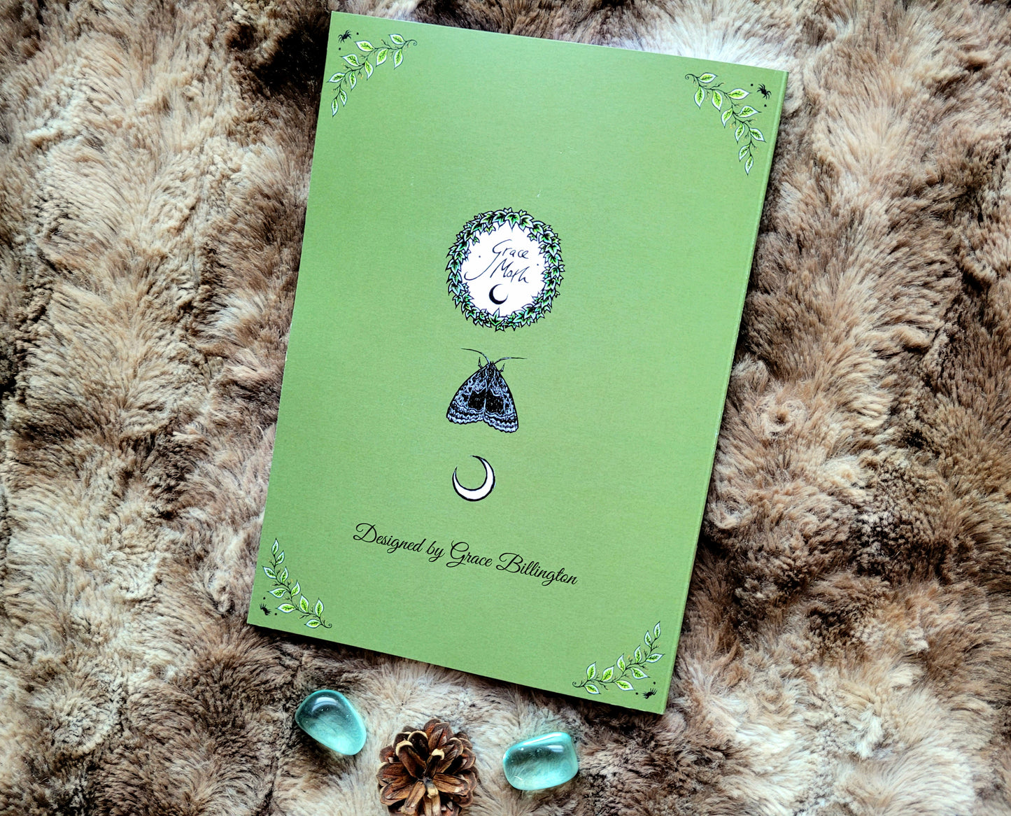 Here lies a Fungi Notebook - lined A5 size, 80 pages, professionally printed - by Grace Moth