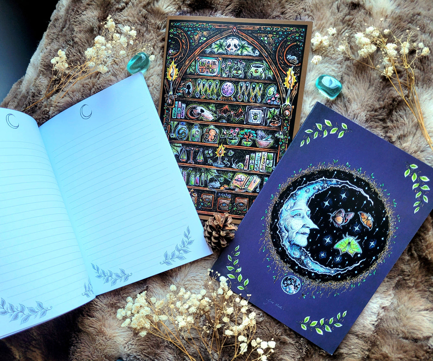 Apothecary Notebook - lined A5 size, 80 pages, professionally printed - by Grace Moth