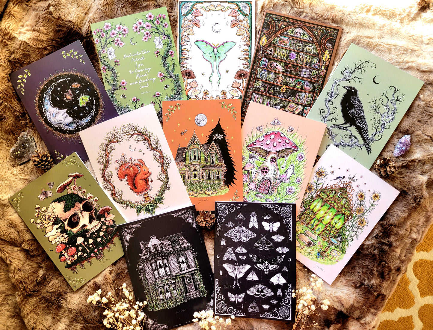 Witches Greenhouse Notebook - lined A5 size, 80 pages, professionally printed - by Grace Moth
