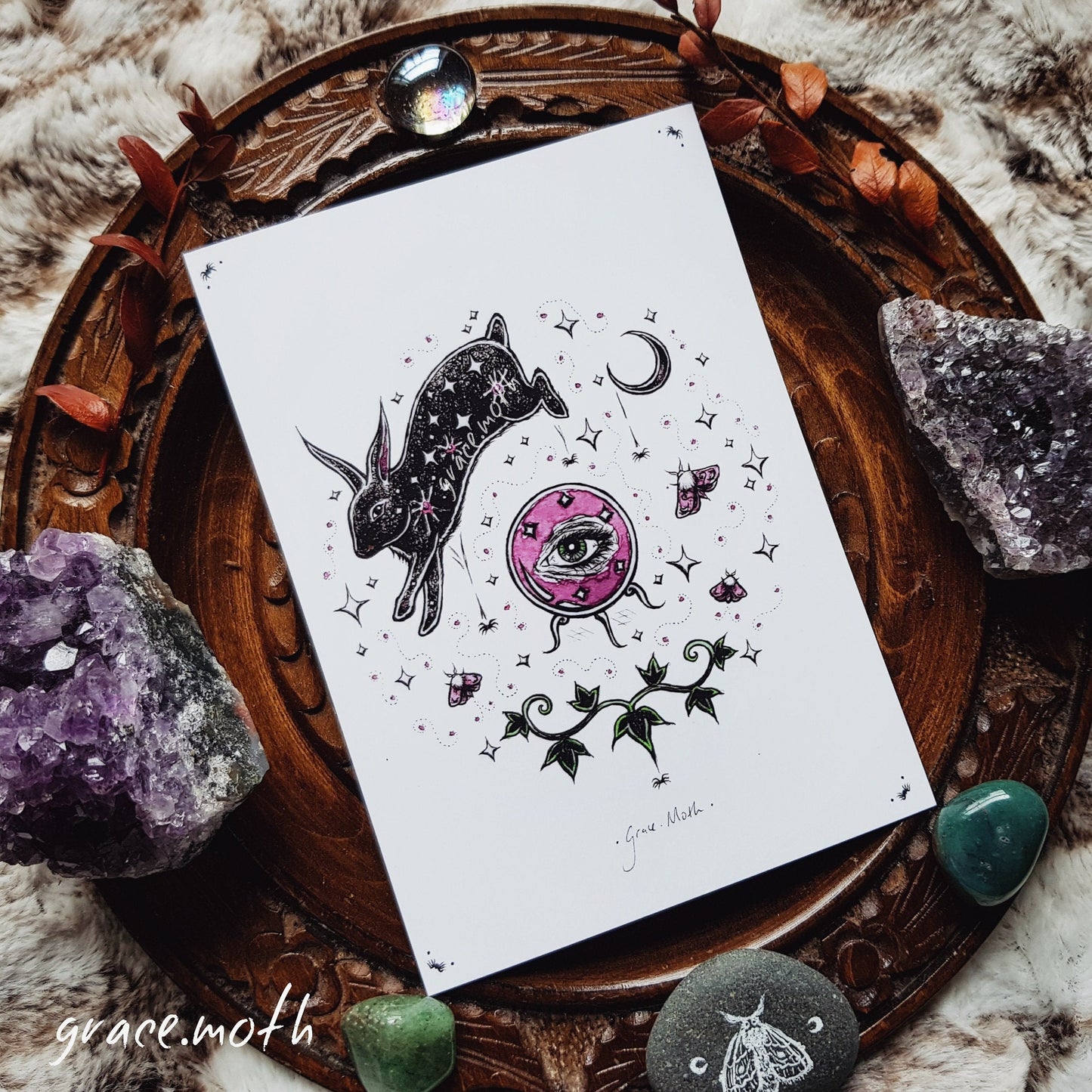 Bunny Familiar - A6 print 5.8 x 4.1