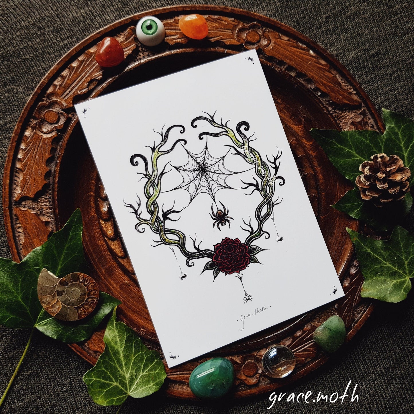 Spider Familiar - A6 print 5.8 x 4.1
