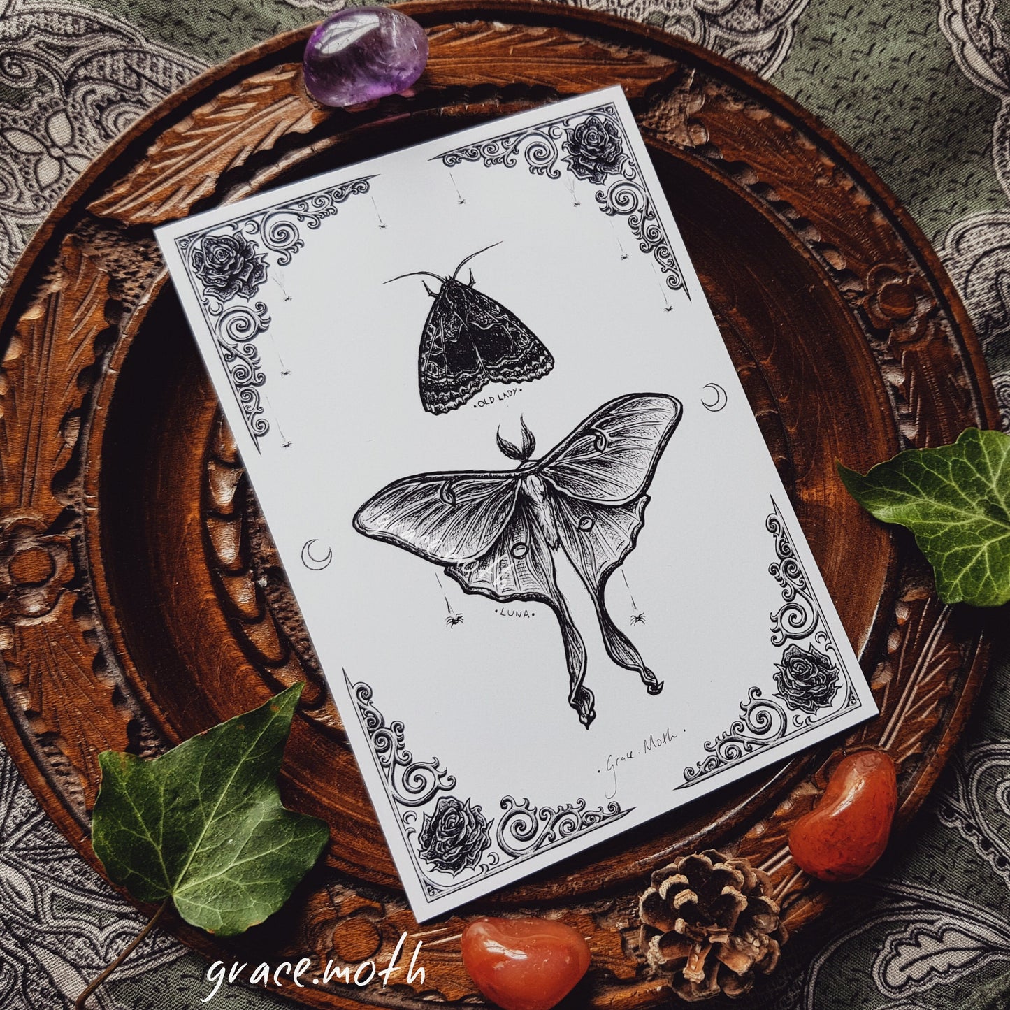 Luna Moth - A6 print by Grace Moth - 5.8 x 4.1