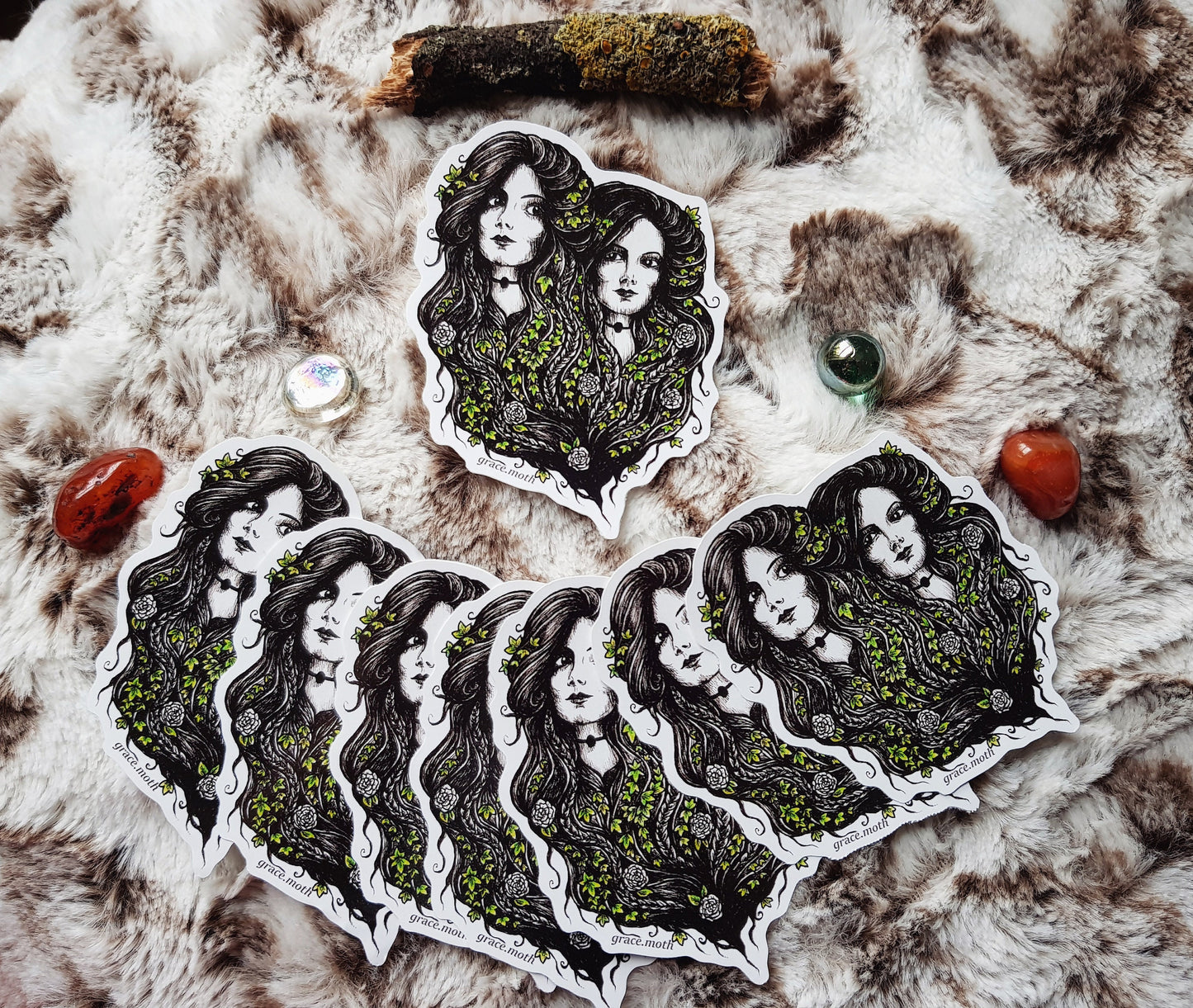 Doppelganger - Vinyl Sticker 10cm by 7.5cm