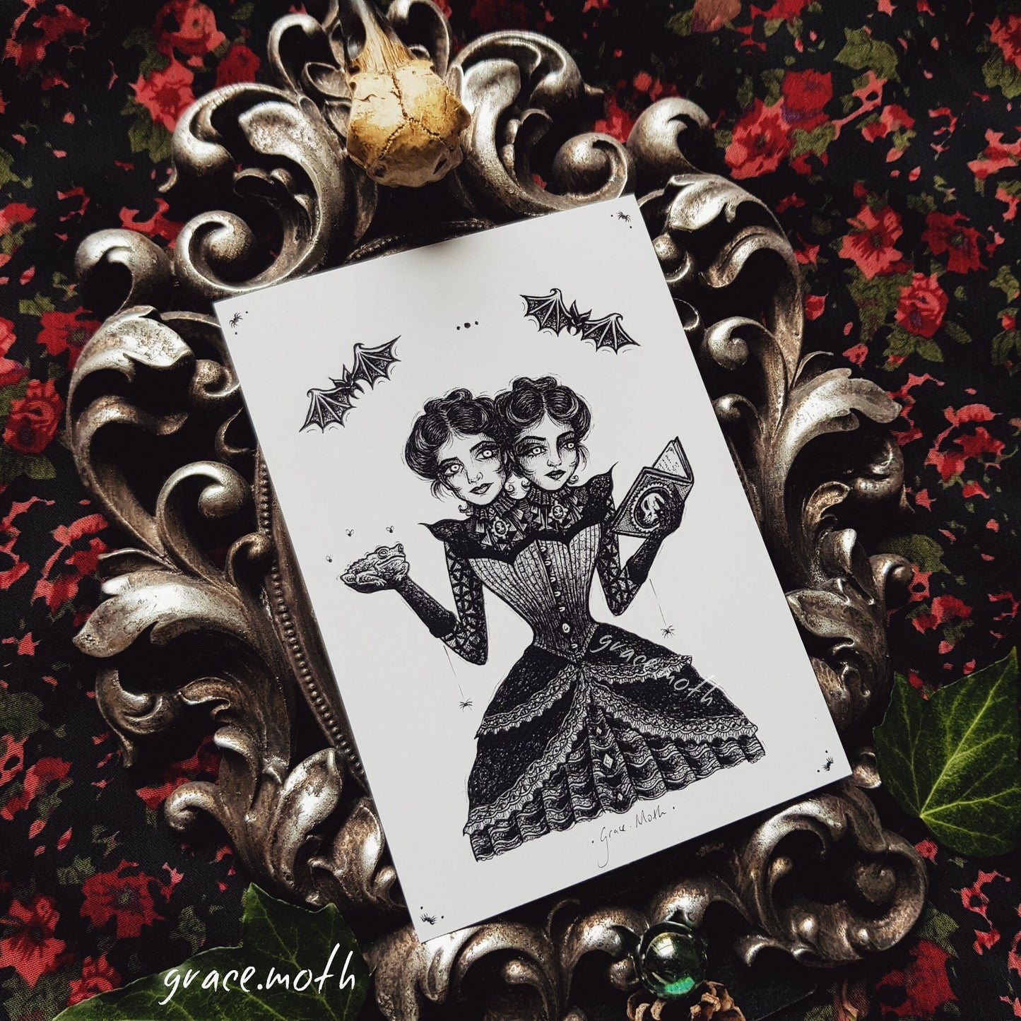 Siamese Twins - A6 print by Grace Moth - 5.8 x 4.1