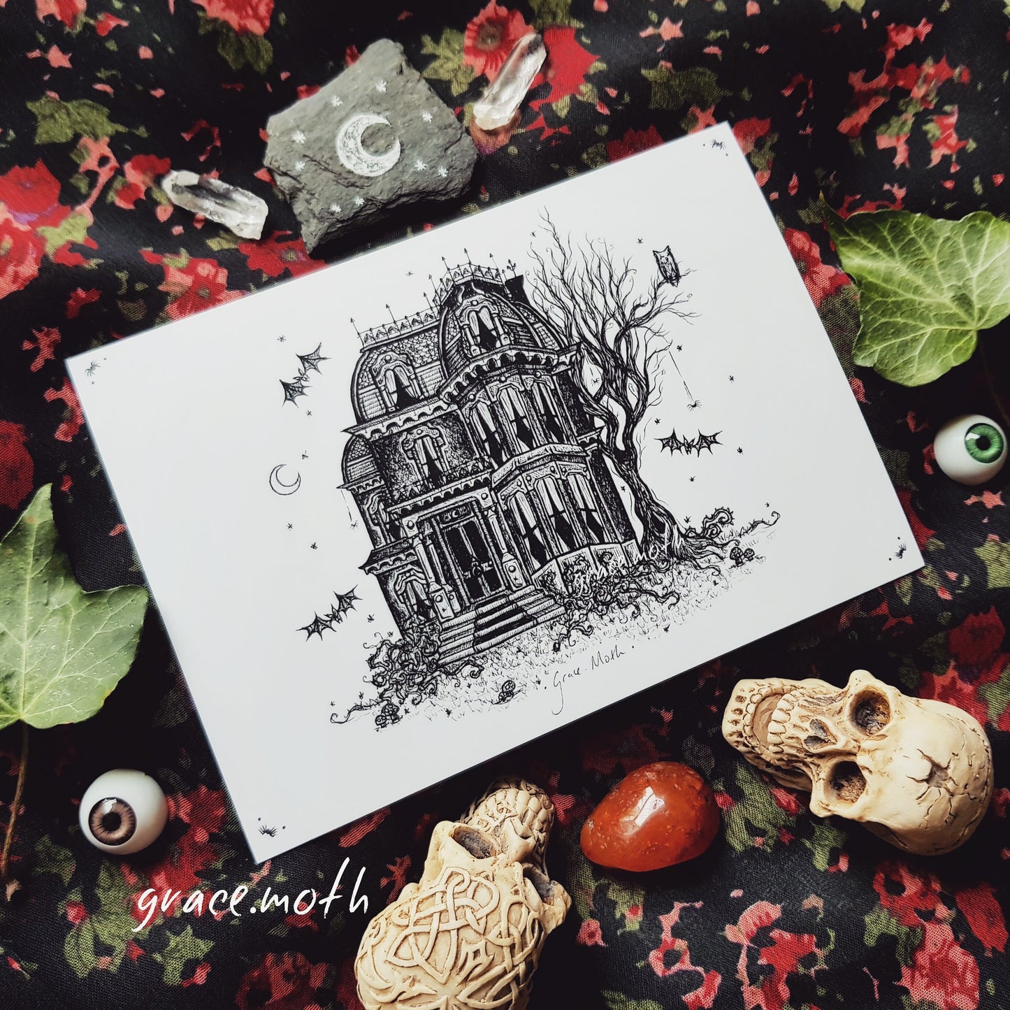 Creepy House - A6 print by Grace Moth - 5.8 x 4.1