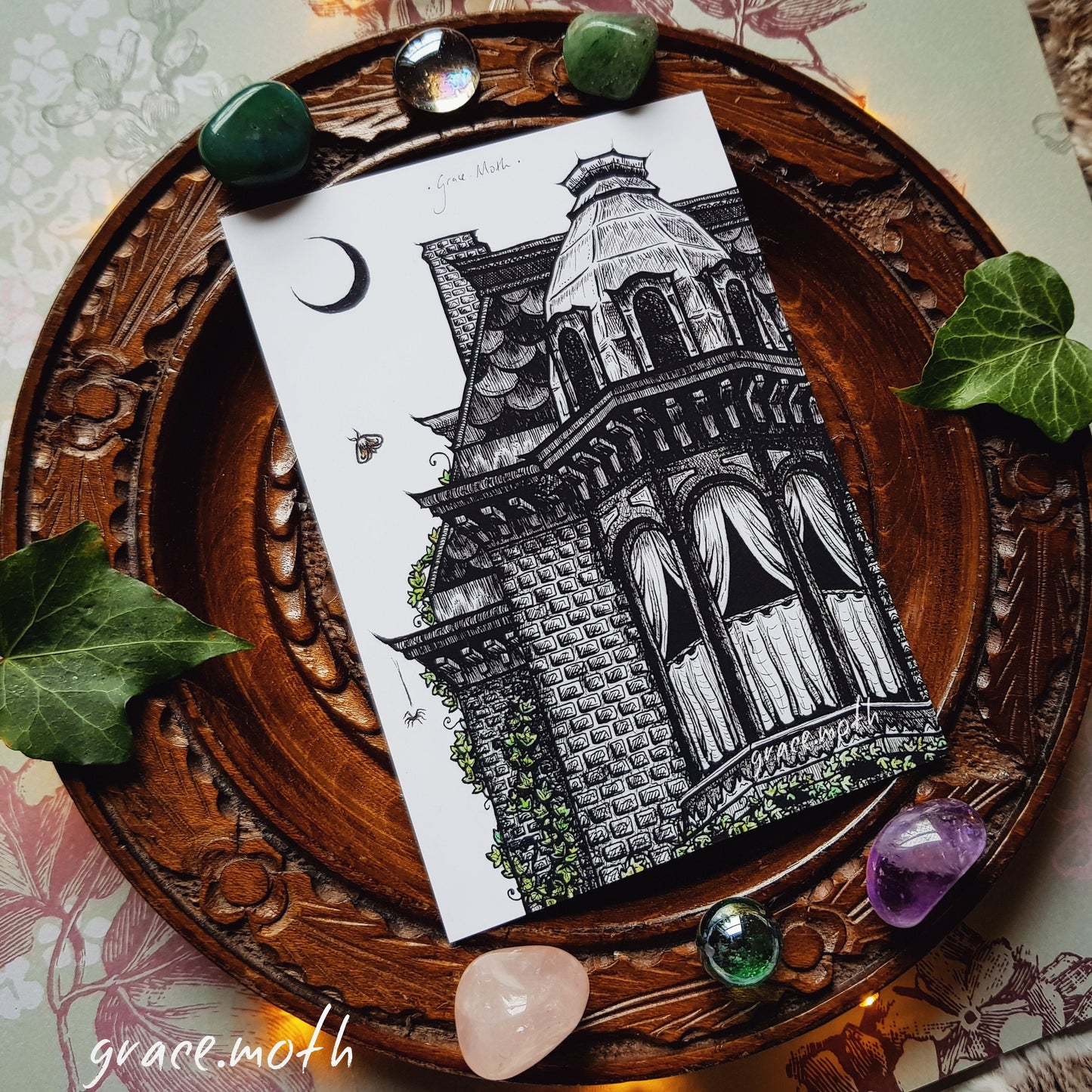 Haunted House Corner - A6 print by Grace Moth - 5.8 x 4.1
