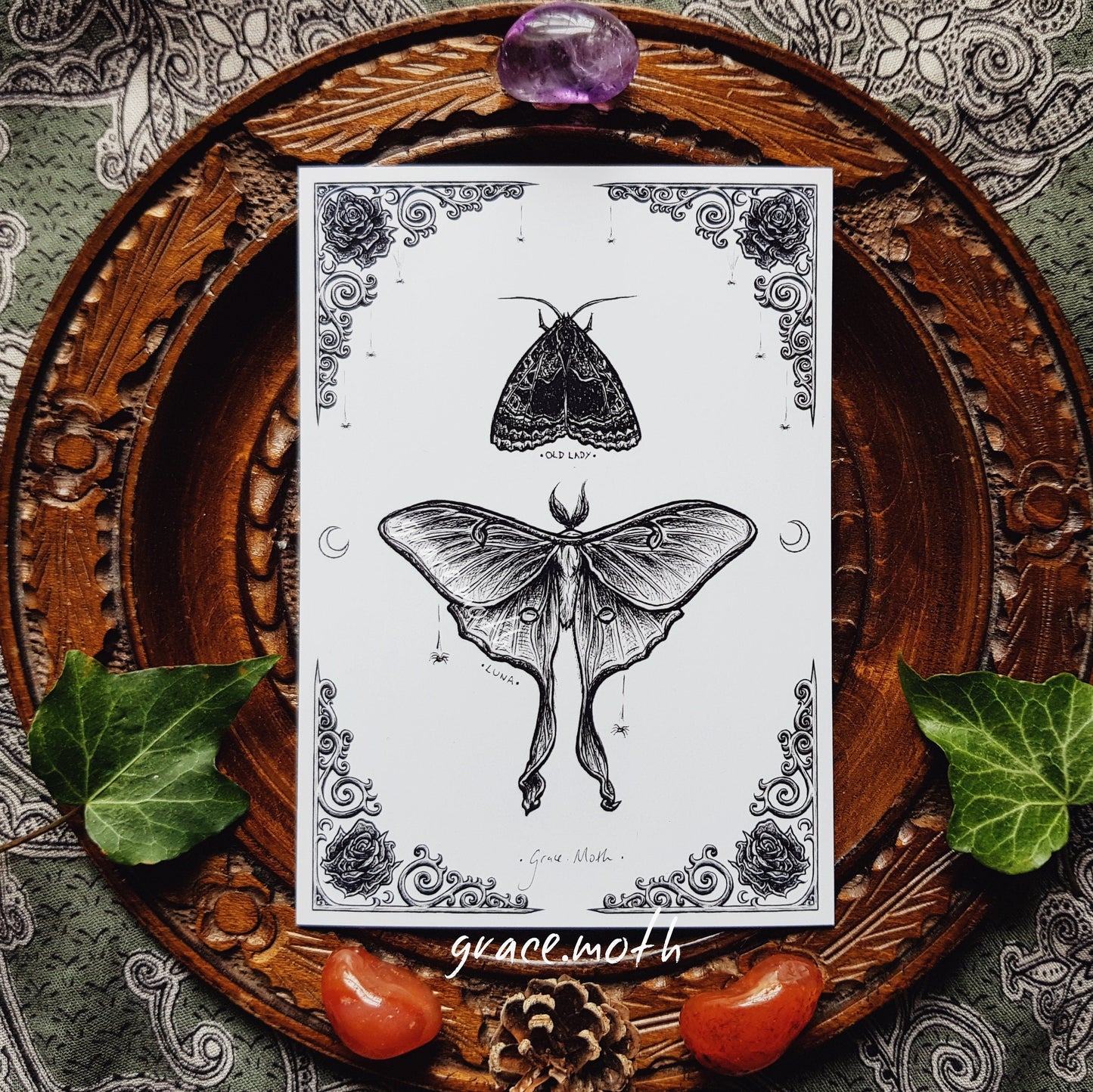 Luna Moth - A6 print by Grace Moth - 5.8 x 4.1