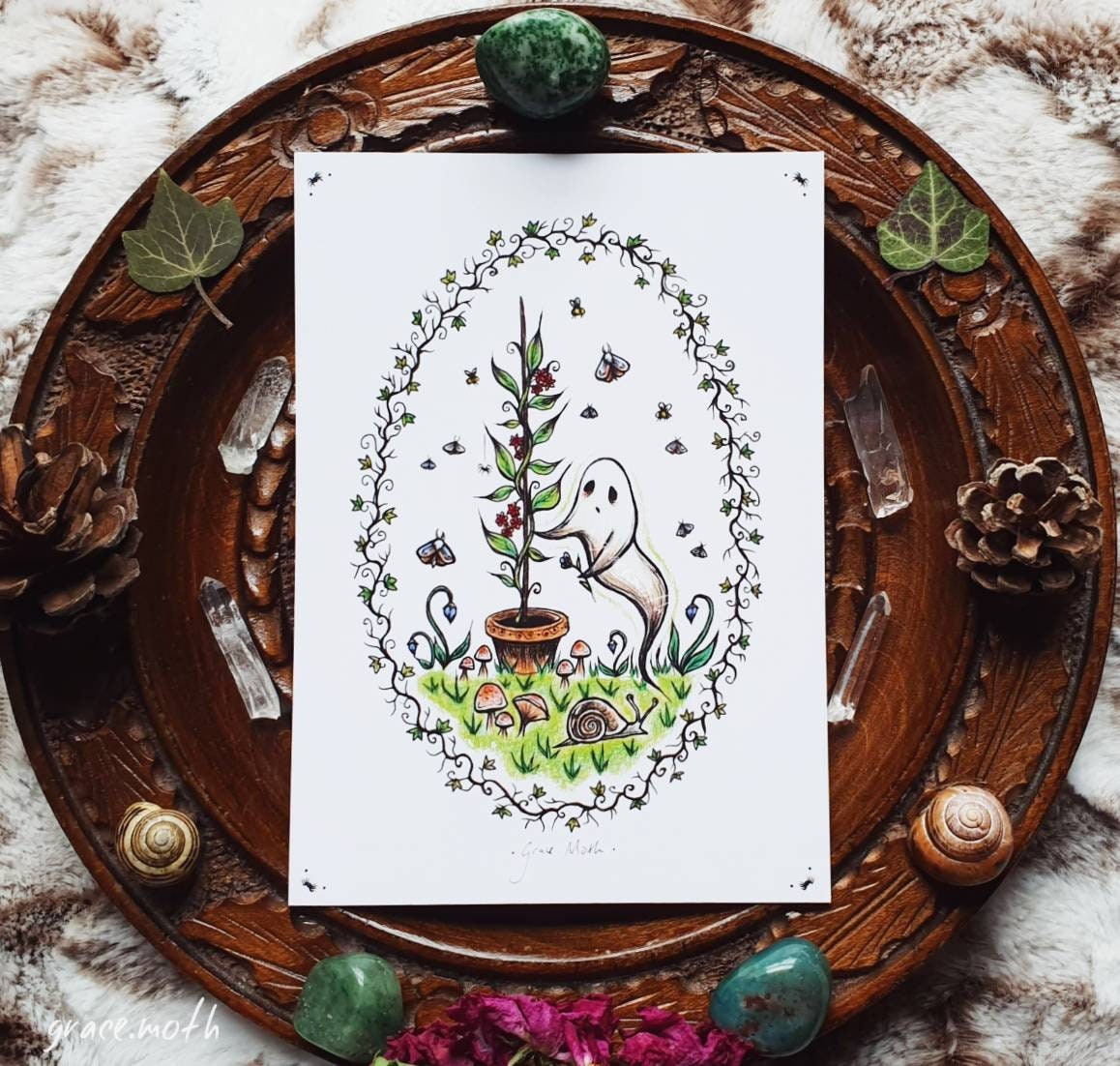 Garden Spirit - A6 Ghost print by Grace Moth - 5.8 x 4.1