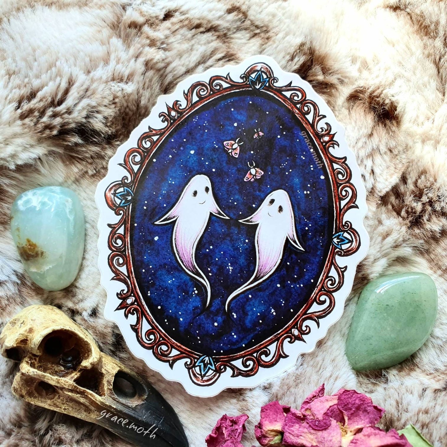 Ghost sweethearts - Vinyl Sticker 10cm by 8cm