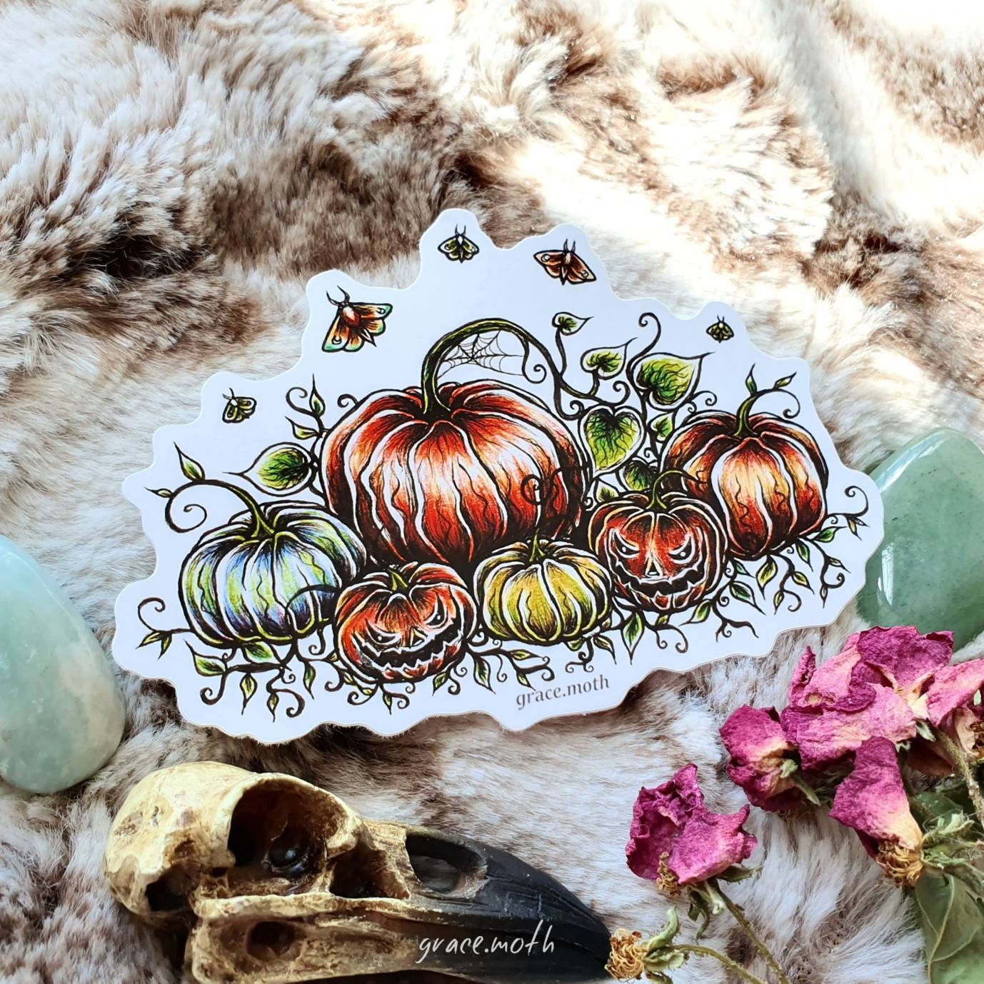 Pumpkin Patch - Vinyl Sticker 10cm by 7cm