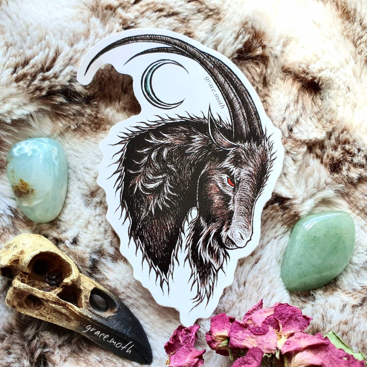 Black Phillip - Goat Vinyl Sticker 10cm by 7.5cm