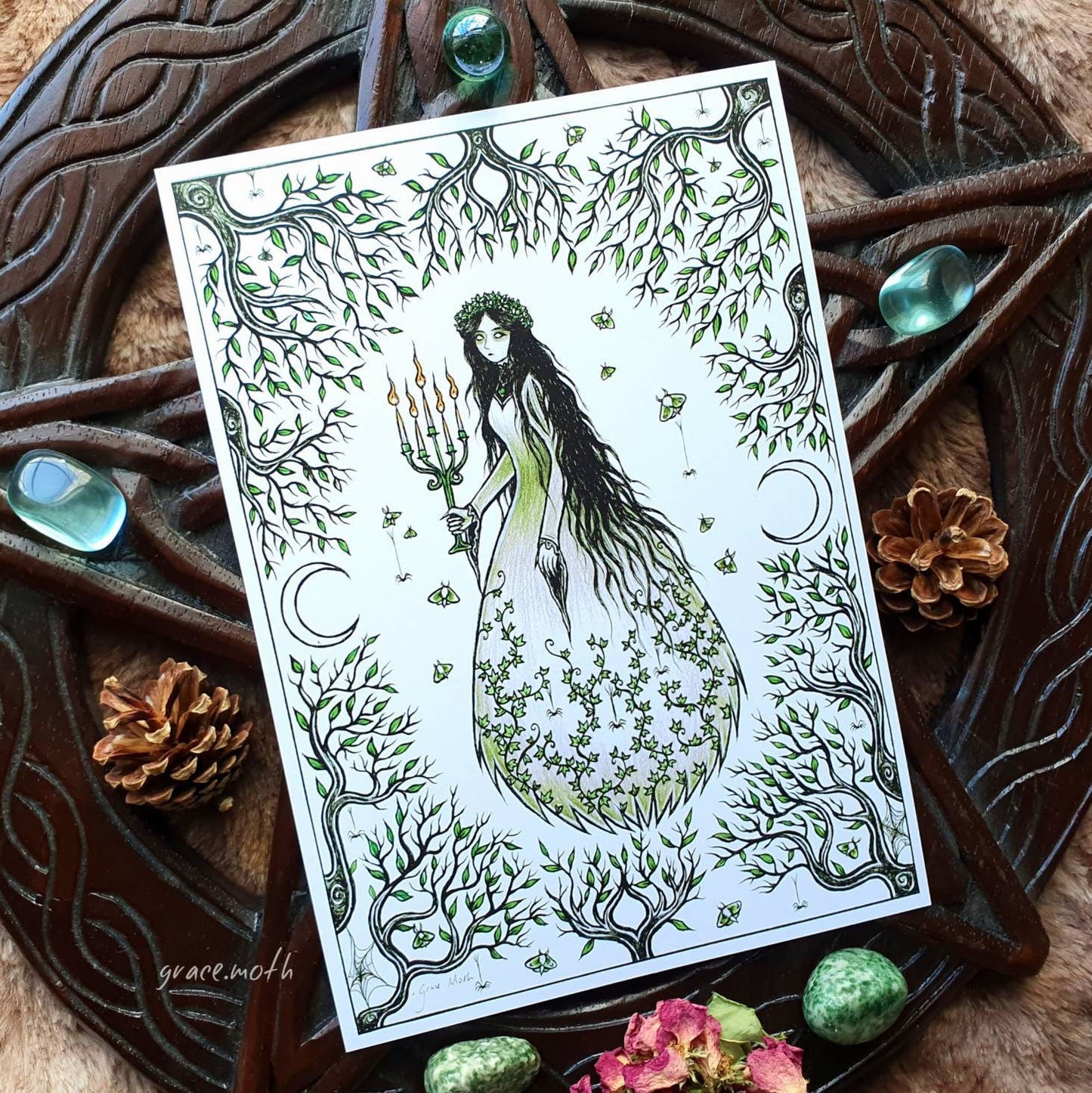Garden Spirit - A5 art print by Grace Moth - 5.8 x 8.3