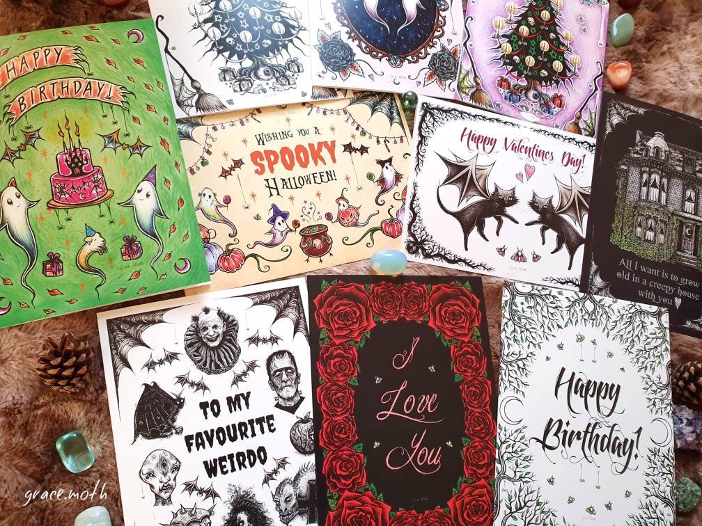 Merry Christmas - A5 greeting card by Grace Moth - 5.8 x 8.3