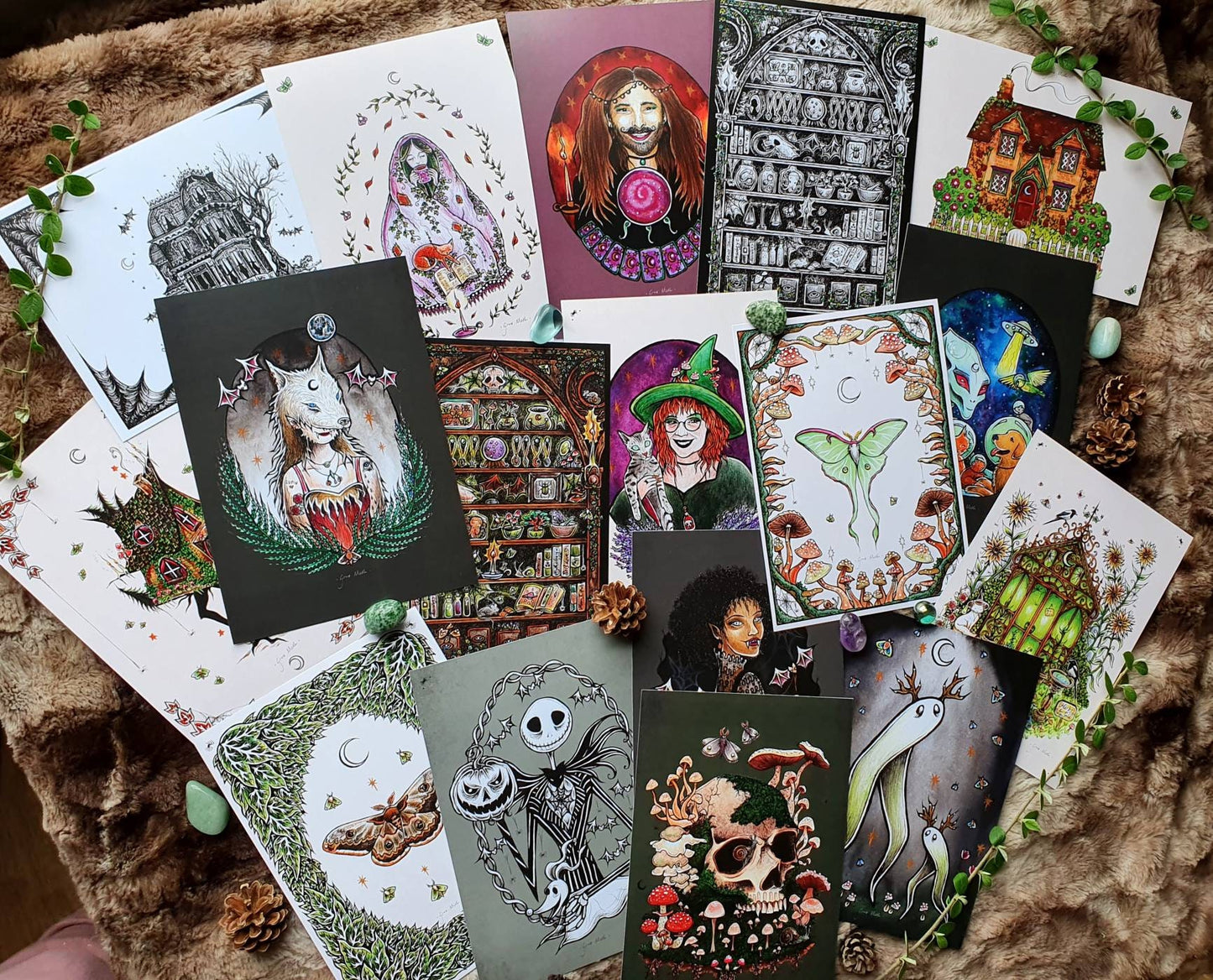 Vampire Babe - A5 art print by Grace Moth - 5.8 x 8.3