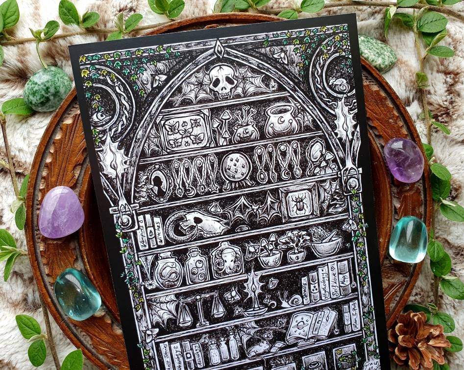 Apothecary - A5 or A4 art print by Grace Moth - 5.8 x 8.3
