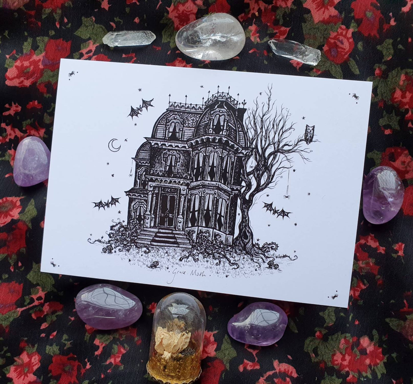 Creepy House - A6 print by Grace Moth - 5.8 x 4.1
