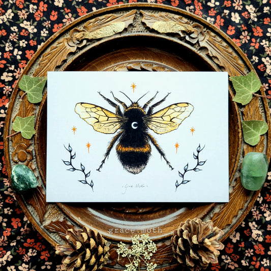 Bumble Bee - A6 print by Grace Moth - 5.8 x 4.1