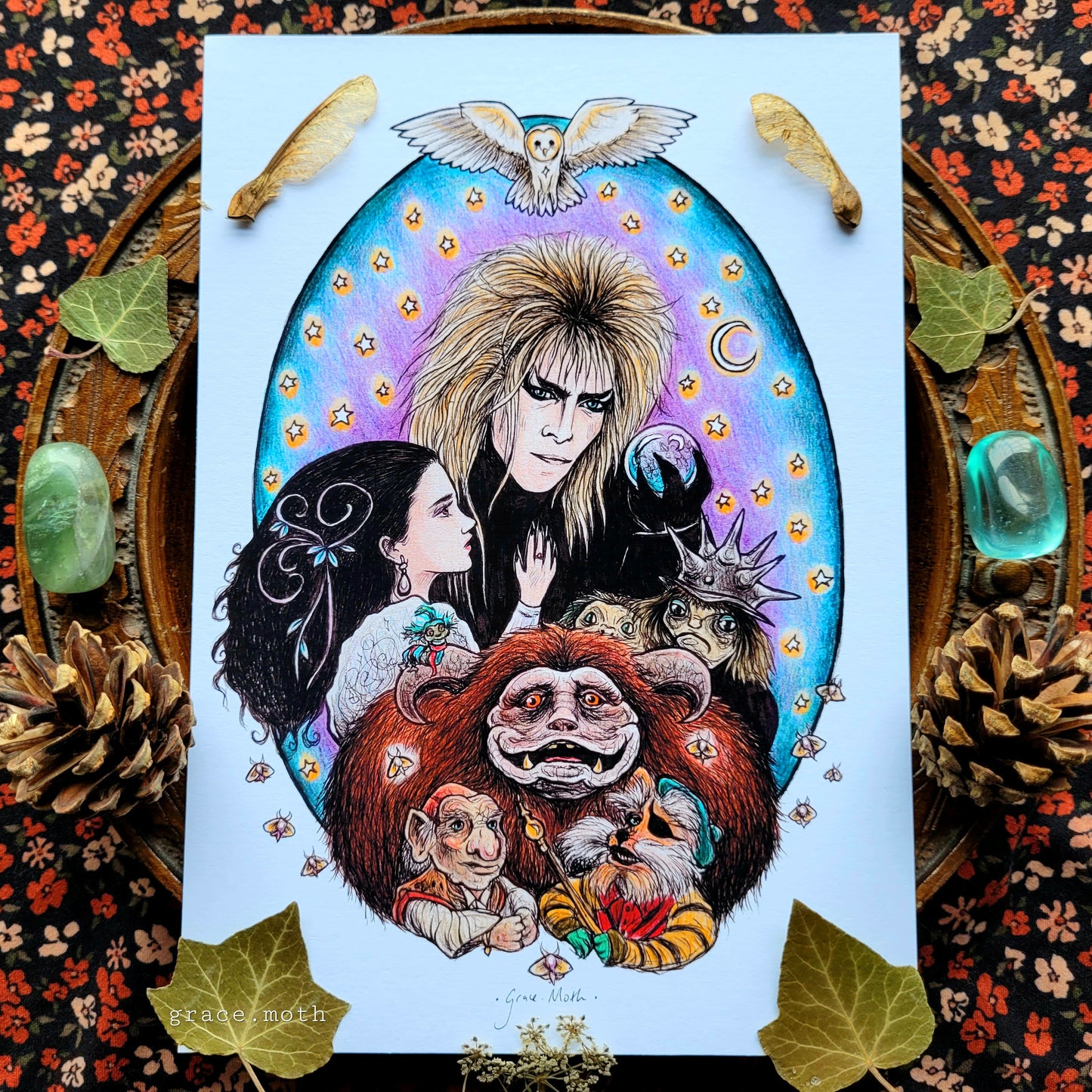 Labyrinth Goblin King - Full Colour - A5 or A4 art print by Grace Moth (Copy)