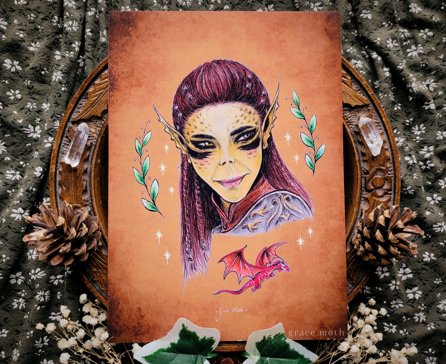 Lae'zel - A5 art print by Grace Moth - BG3, Baldurs Gate 3, Githyanki, Companion, Laezel - 5.8 x 8.3