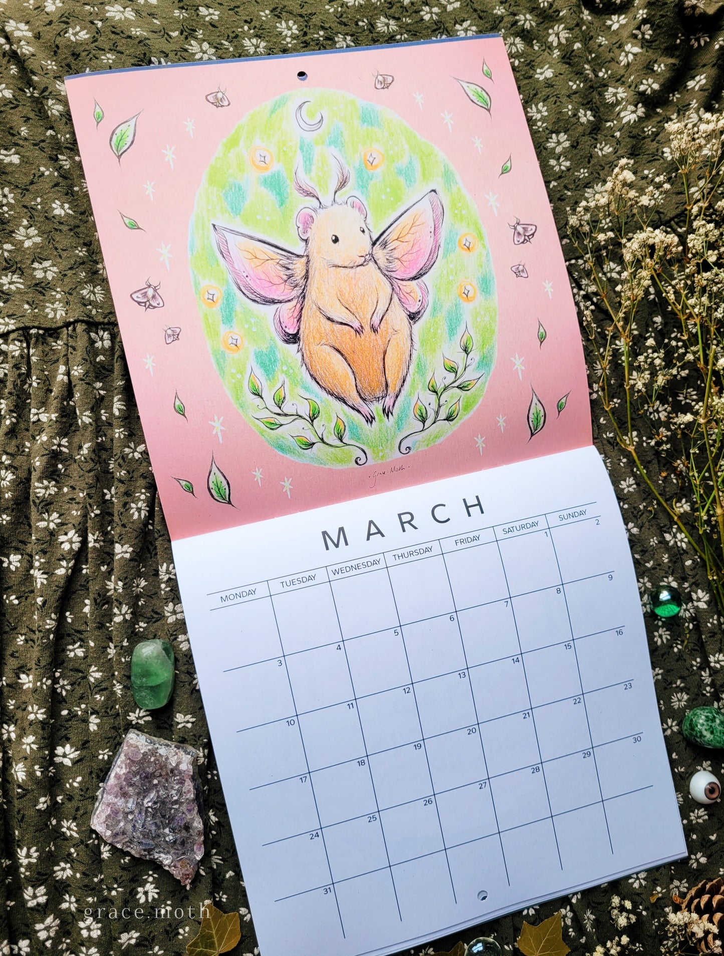 2025 Calendar illustrated by Grace Moth