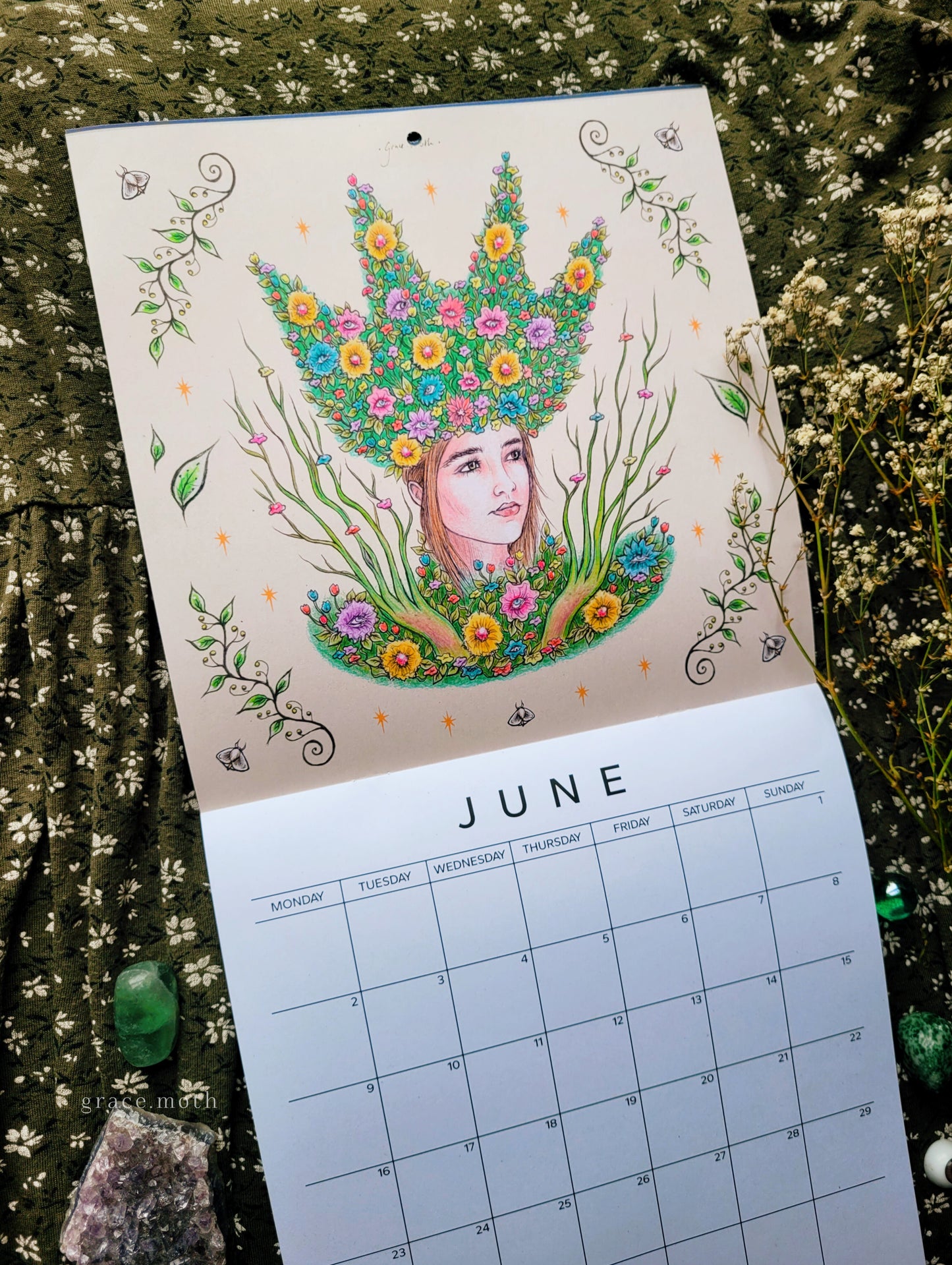 2025 Calendar illustrated by Grace Moth