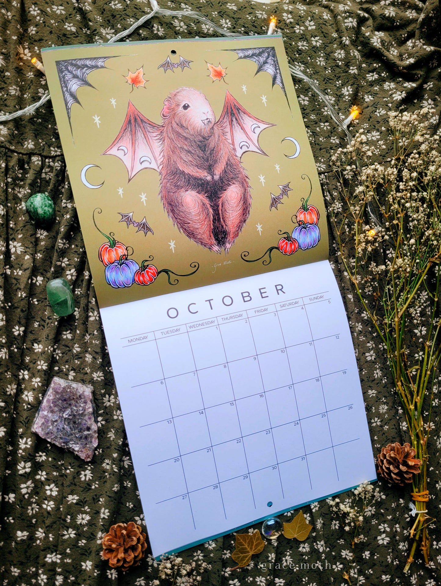 2025 Calendar illustrated by Grace Moth