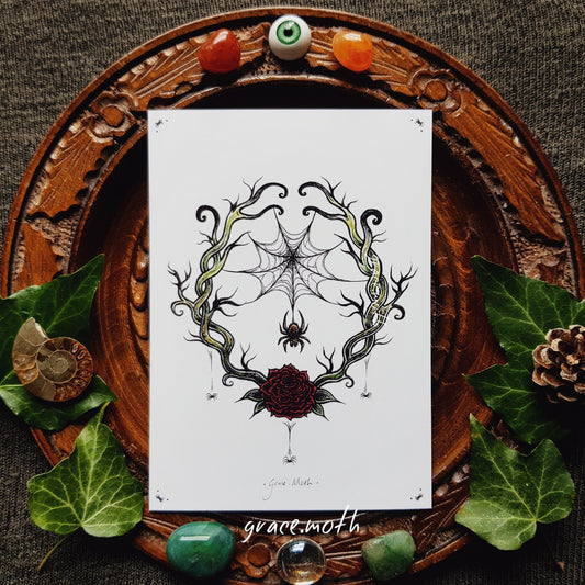 Spider Familiar - A6 print 5.8 x 4.1