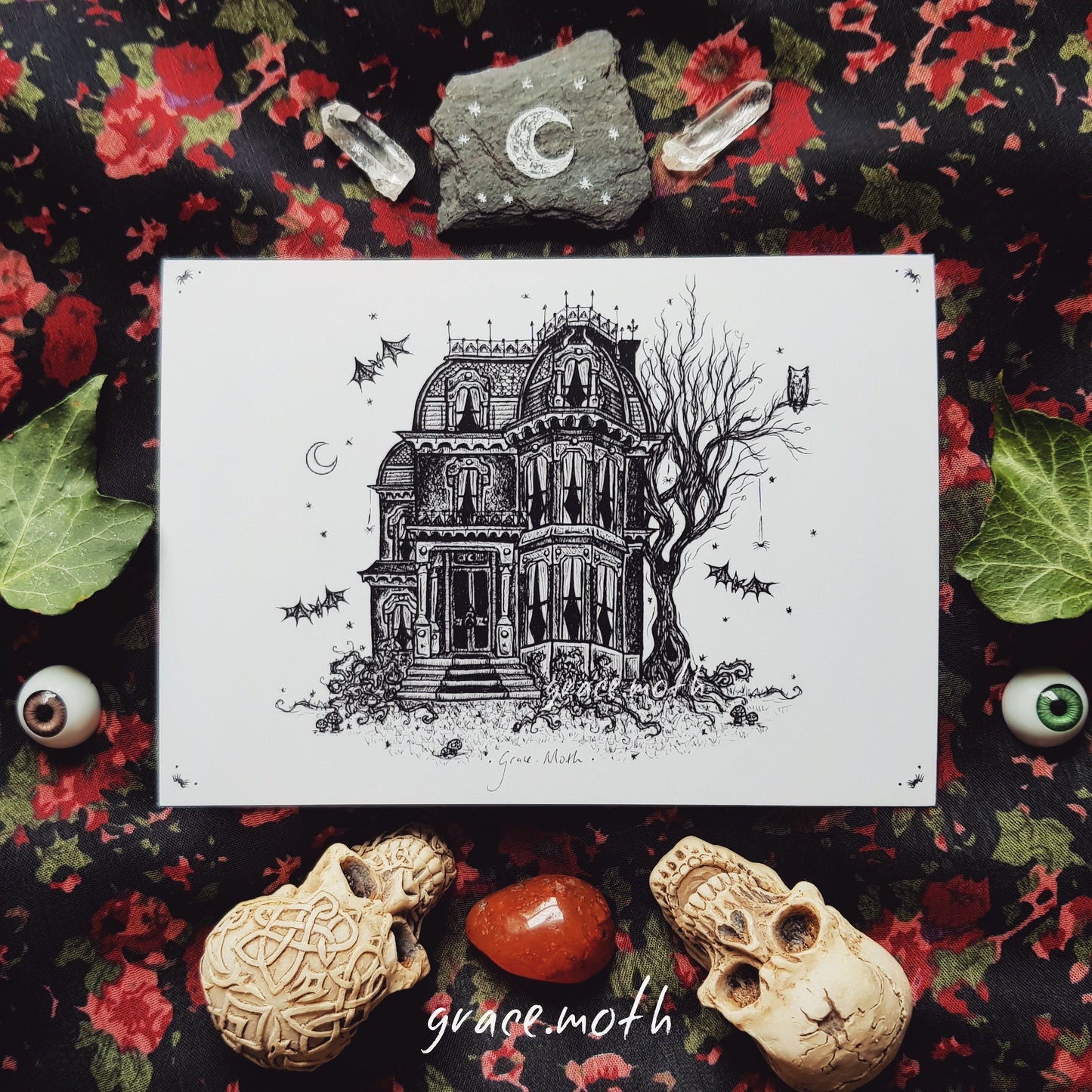 Creepy House - A6 print by Grace Moth - 5.8 x 4.1