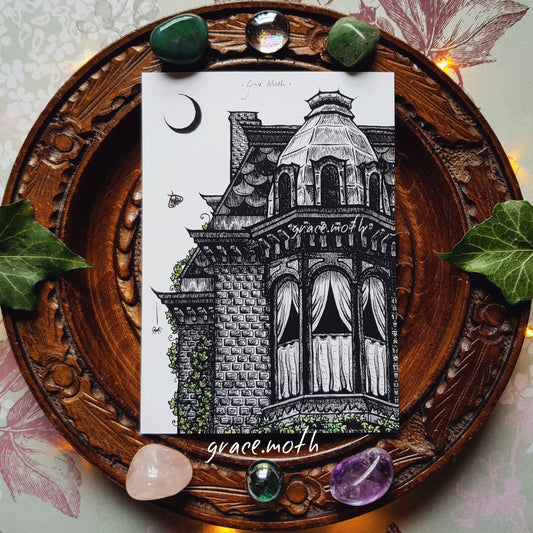 Haunted House Corner - A6 print by Grace Moth - 5.8 x 4.1
