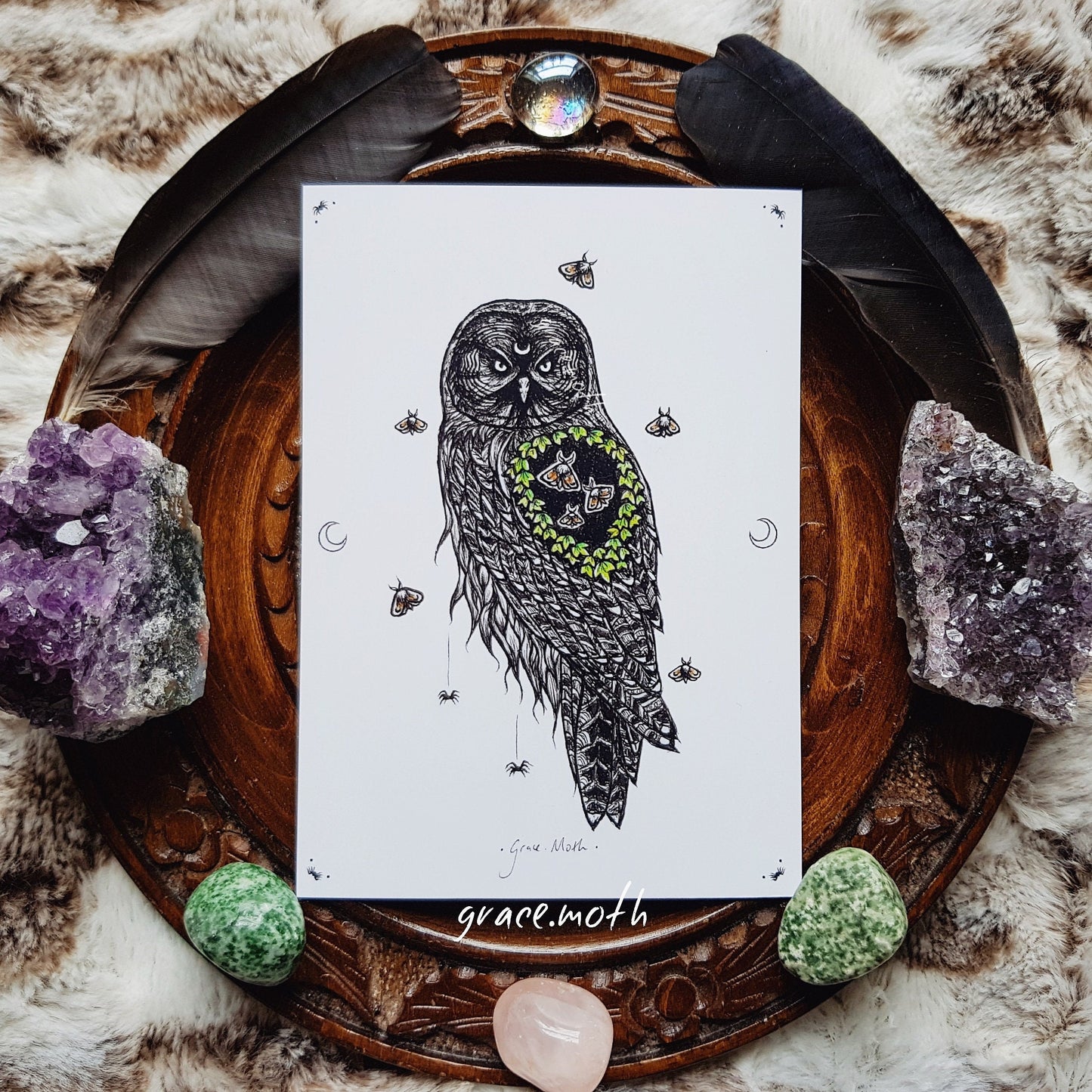 Owl Omen - A6 print 4.1 x 5.8