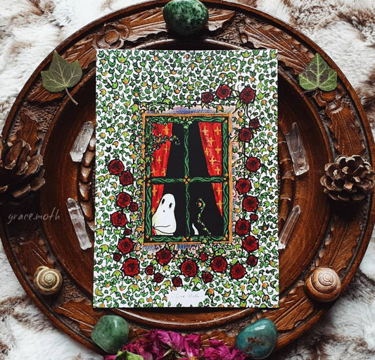 Overgrown Ivy - A6 Ghost print by Grace Moth - 5.8 x 4.1