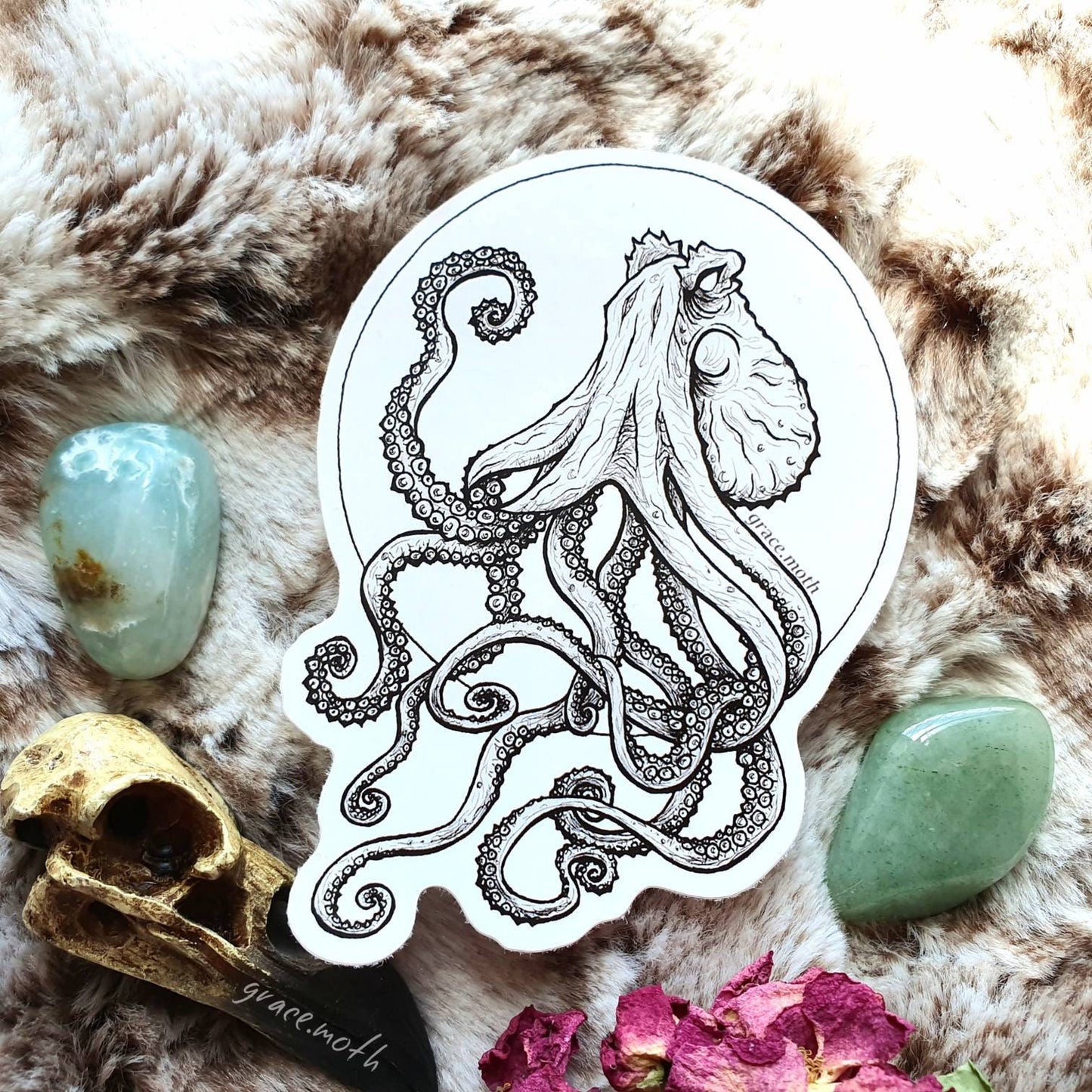 Octopus - Vinyl Sticker 10cm by 7.5cm
