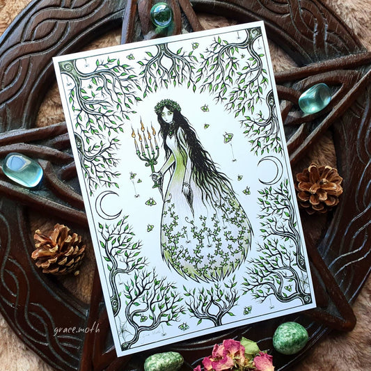 Garden Spirit - A5 art print by Grace Moth - 5.8 x 8.3