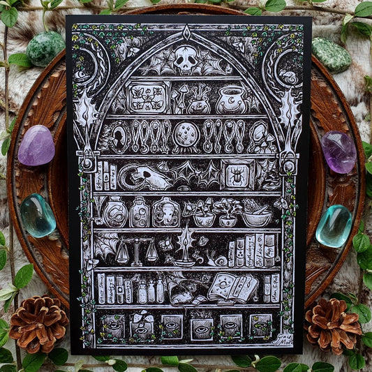 Apothecary - A5 or A4 art print by Grace Moth - 5.8 x 8.3