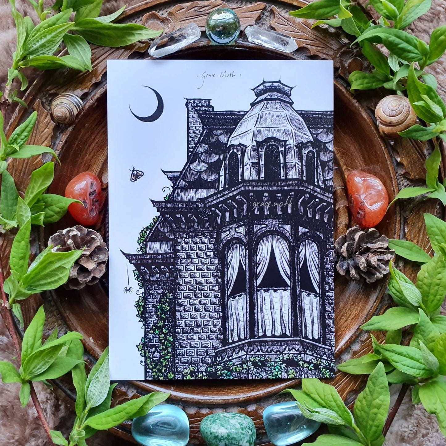 Haunted House Corner - A6 print by Grace Moth - 5.8 x 4.1